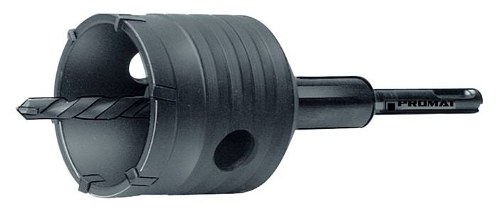 Schlagbohrkrone D.80mm Gesamt-L.180mm f.Verteilerdosen 6-KT.-Schaft PROMAT
