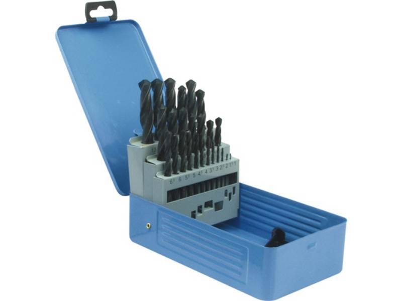 Spiralbohrersatz Nenn-D. 1-13x0,5 mm HSS 25 teilig Metallkassette
