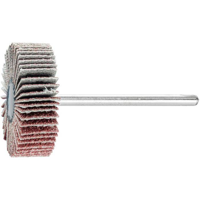 Fächerschleifer - PFERD - Korund A - Maße (D x T) 30 x 10 mm - Korngröße 80 - Bezeichnung F 3010/3 A 80 - empf. Drehzahl 12000 min-¹ - max. zul.