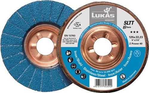 Fächerscheibe SLTT Z Power D.125mm K.40 fl.INOX ZK LUKAS