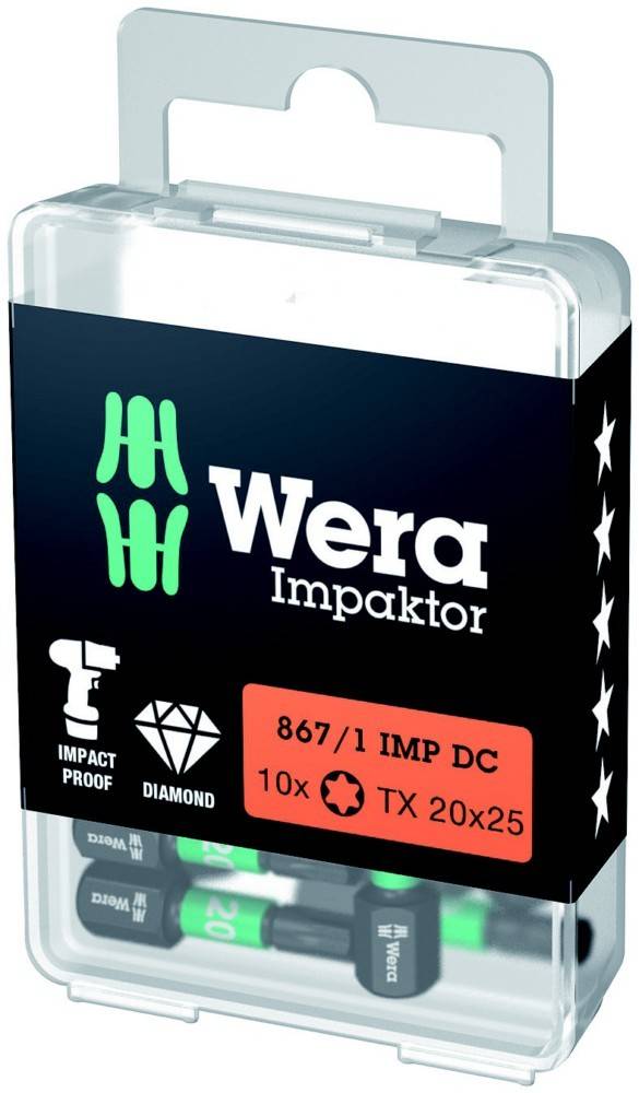 Wera Werk Impaktor Bits, TX 20 x 867/1 IMP DC TORX® DIY