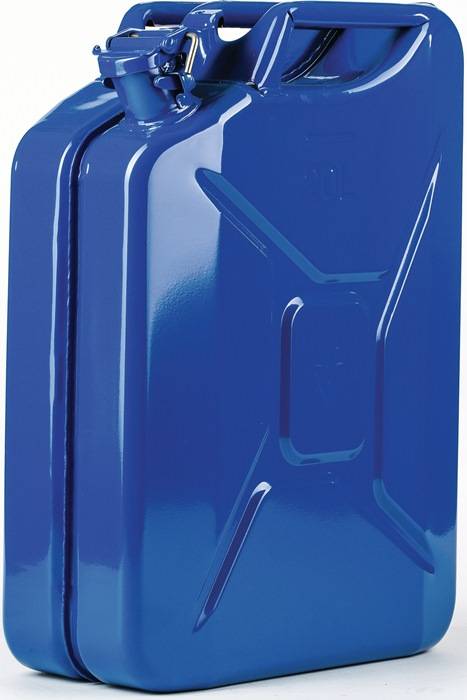 Kraftstoffkanister 20l Signalblau RAL 5005 Stahlbl.0,9mm L345xB165xH470mm VALPRO