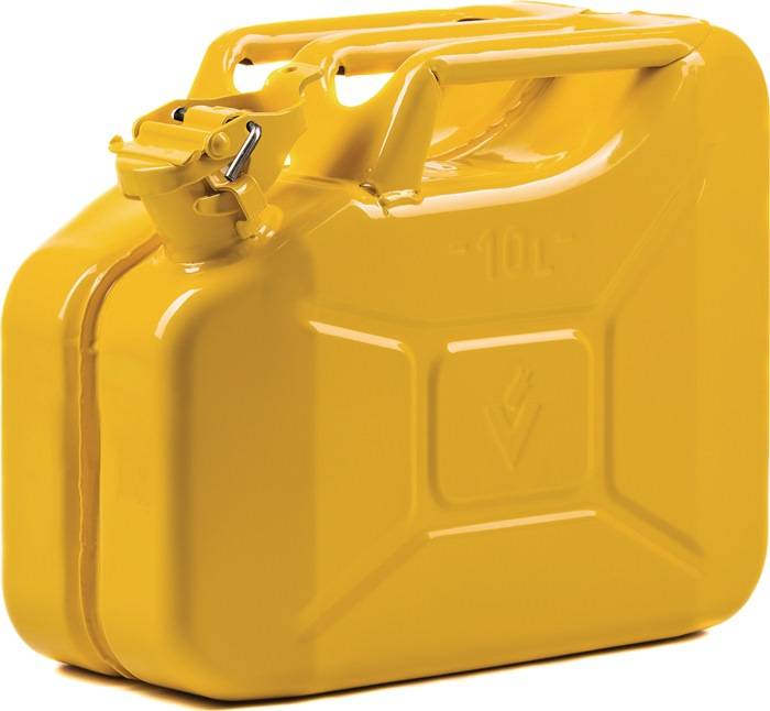 Kraftstoffkanister 10l Zinkgelb RAL 1018 Stahlbl.0,9mm L345xB165xH275mm VALPRO