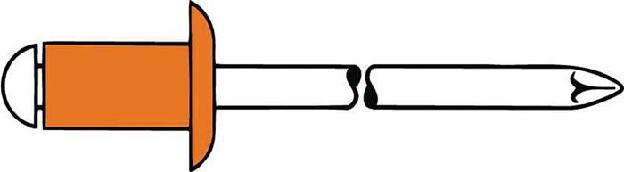 Blindniet Nietschaft dxl 4,0x6,0mm Kupfer/Bronze 50 St.GESIPA