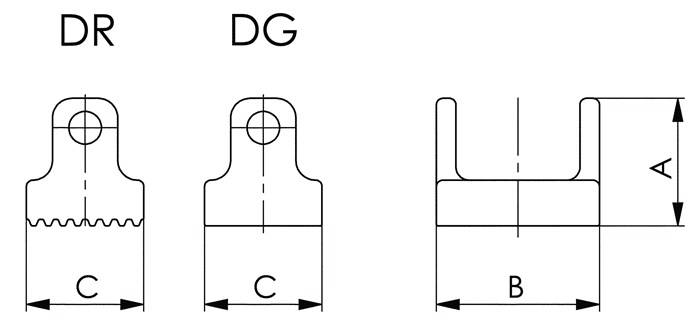 Druckstück Nr.7600DR geriffelte Druckfl.30/32 kN AMF