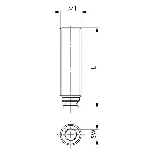 AMF Druckschraube Nr. 7600S M16 f.Spannkraft 30kN