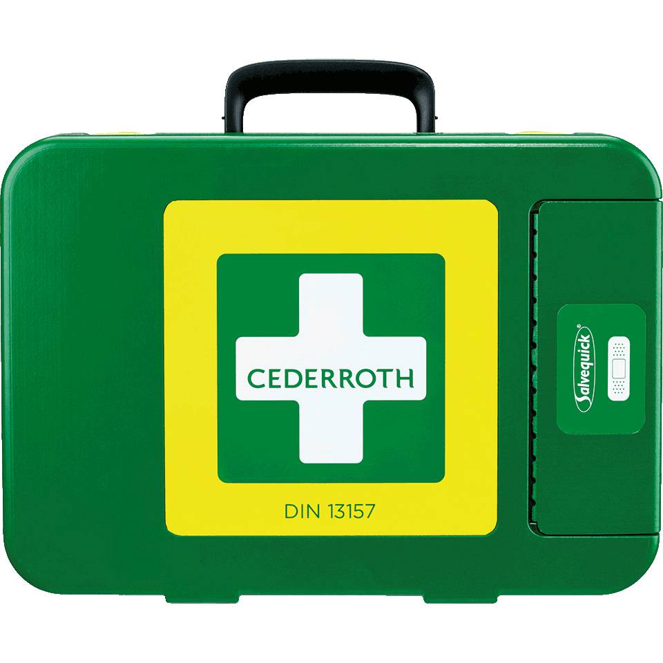 CEDERROTH Verbandkoffer, DIN 13157, integr.Pflasterspender, 420x300x118mm