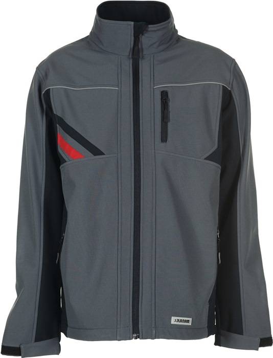 Softshelljacke Highline Gr.M schiefer/schwarz/rot