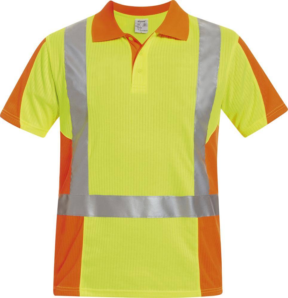 Warn-Poloshirt Zwolle, Gr. 3XL, gelb/orange