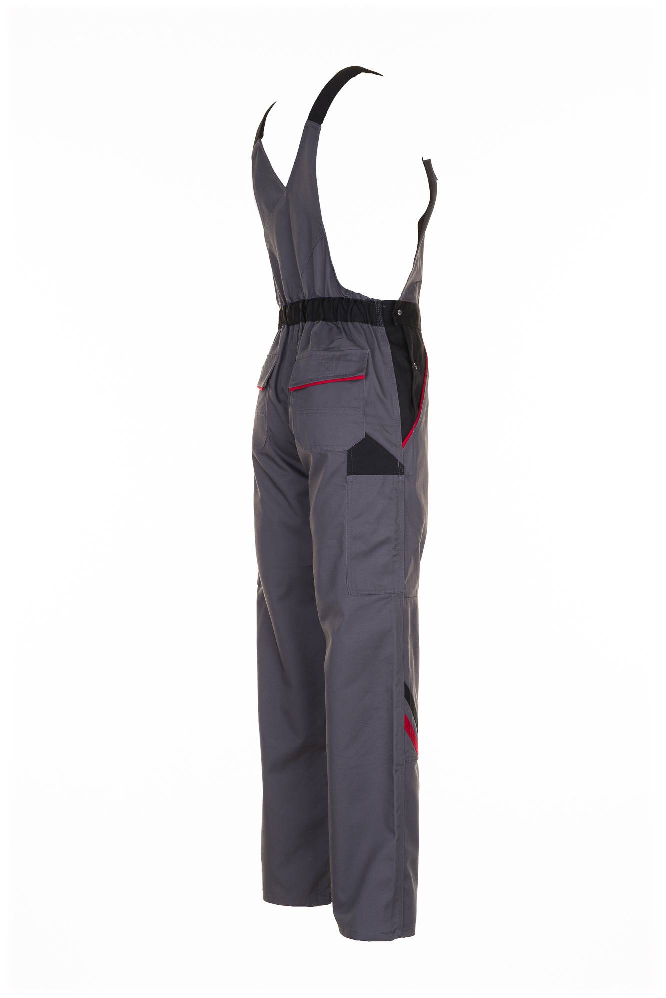 Planam Highline Latzhose schiefer/schwarz/rot 114 2332114