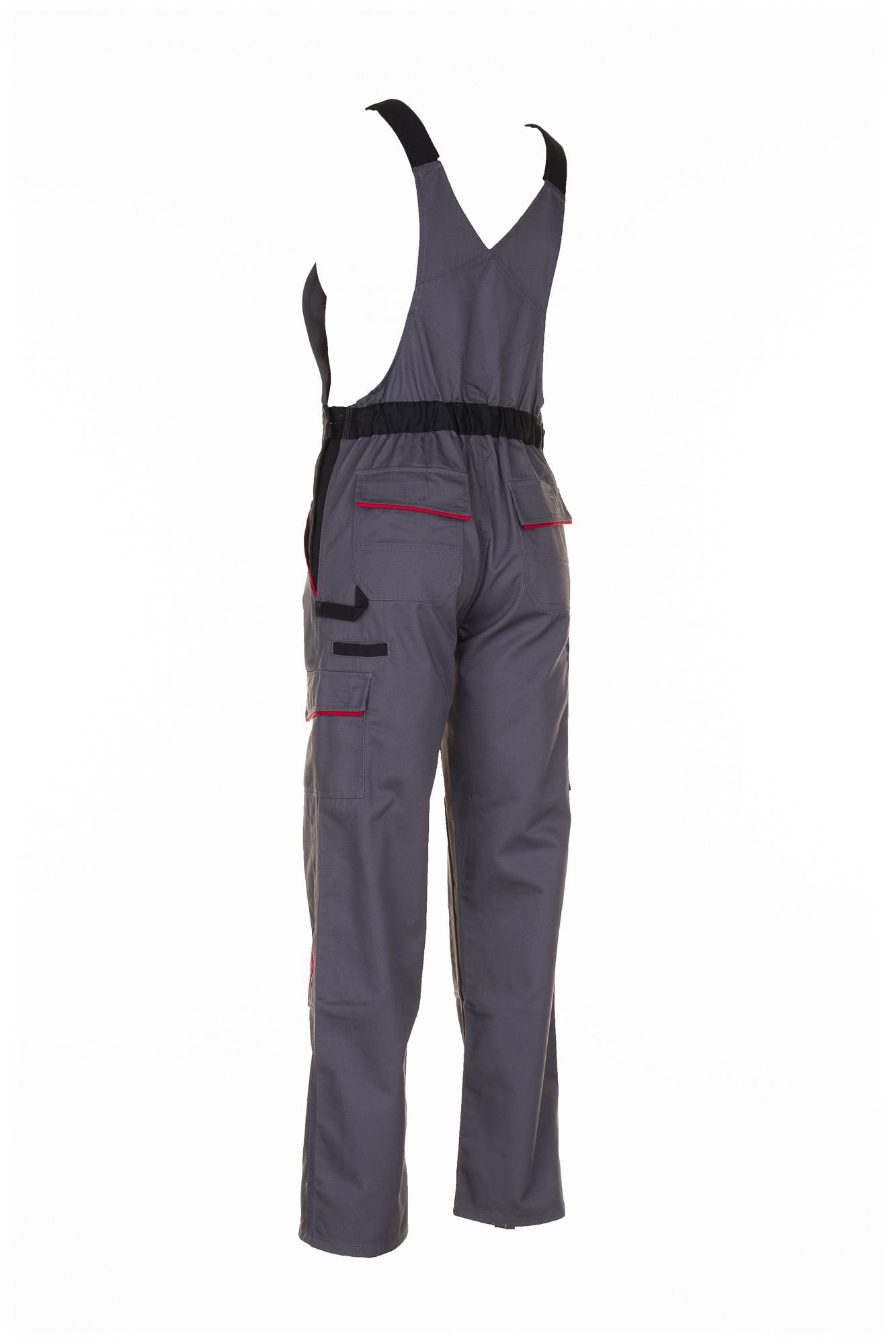 Planam Highline Latzhose schiefer/schwarz/rot 114 2332114