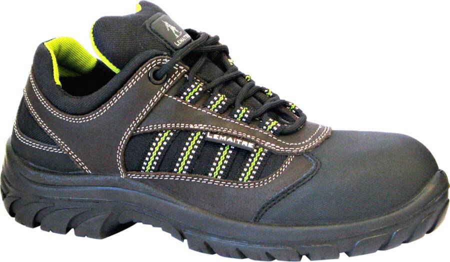 Sicherheitshalbschuh/-hochschuh S3 Douro / Danube 1340-38 Größe 38 Farbe schwarz/braun mit hellgrünen Applikationen Ty