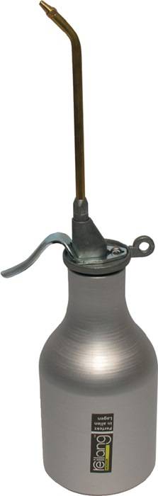 Eine antike Handglocke mit einem Metallgriff und einer breiten, ausladenden Basis.