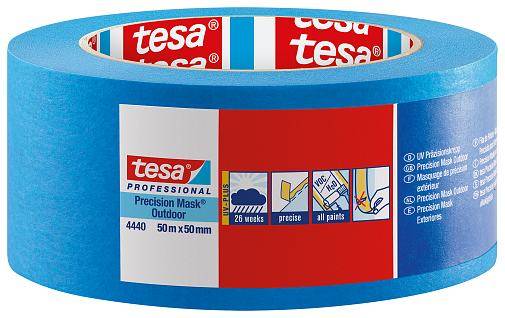 tesa Professional 4440 Präzisionkrepp Außen UV PLUS, 50m x 50mm, blau