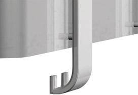 Sicherheits-Wandgarderobe Arosa 95cm silber 6+12 Haken