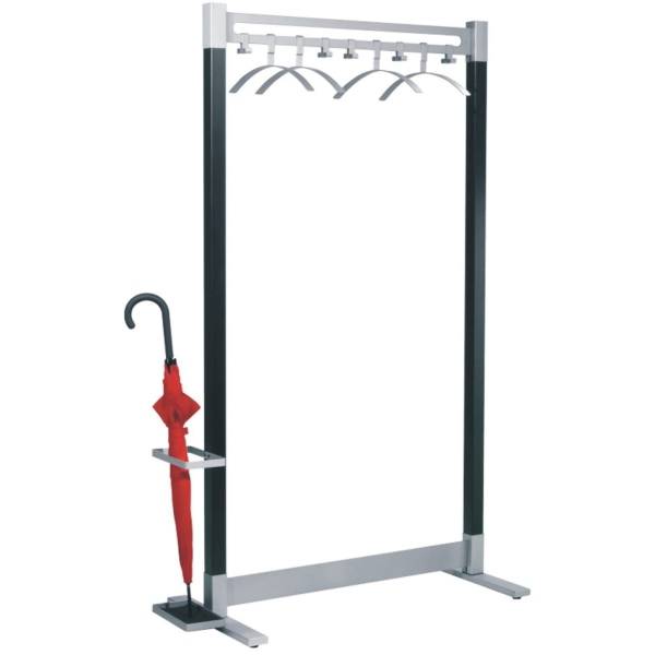 Reihengarderobe Montana HxBxT 170x100x46cm alusilber/schwarz