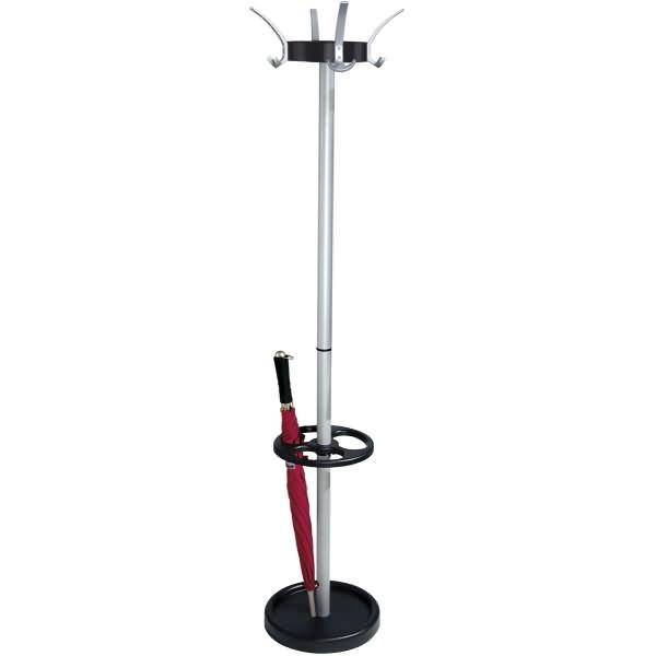 Garderobe Public 4/8 Höhe 176cm alusilber/schwarz