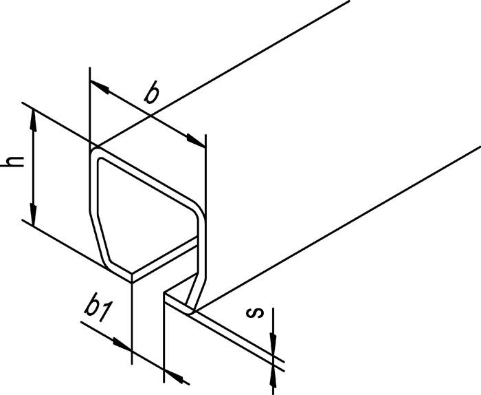 Laufschiene Pro 400 L.=6 Meter STA verzinkt,gelb Schiebetore HELM