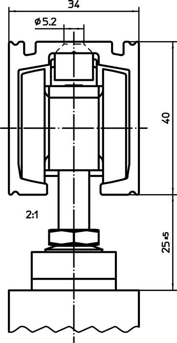 Einzugsdämpfung Perlan 140 SoftStop 80kg EV 1 Erweiterungs-Set 750-1290mm GEZE