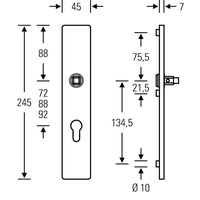 Langschild 12 1410 f.matt 0105 BB einzeln 72mm FSB Langschild 12 1410 f.matt 0105 BB einzeln 72mm FSB