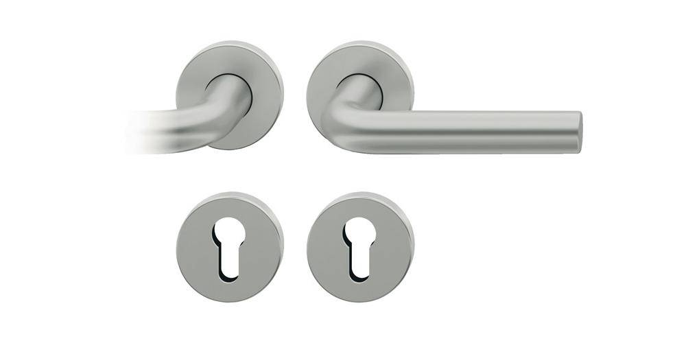 FSB Rosettengarnitur 12 1075 Aluminium 0105 rund PZ DIN links /