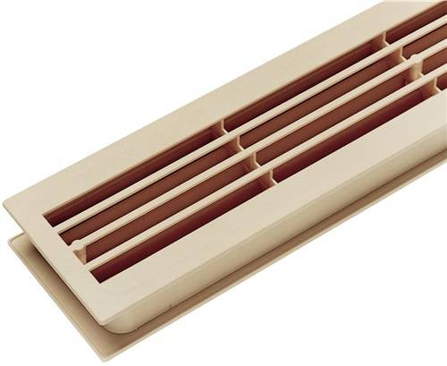 Badezimmerlüftung L.452mm B.92mm Ku.cremeweiß Ecken ger.