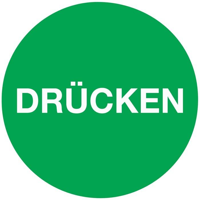 Türaufkleber D.50 mmLxB Drücken Folie selbstkl.