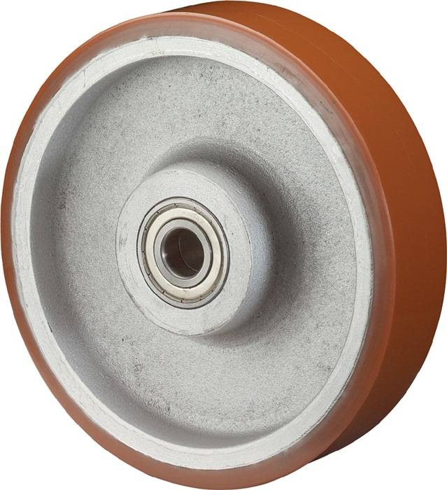 Ersatzrad D.125mm Trgf.550kg Polyurethan/Guss Achs-D.20mm Nabenl.60mm BS ROLLEN