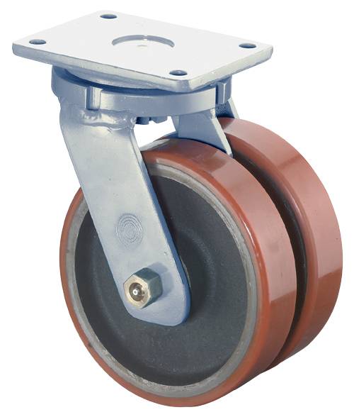 Dopp-Lenkr.300/100mm S100C10 Pl.,Polyure Guss,KL S100.C10.301