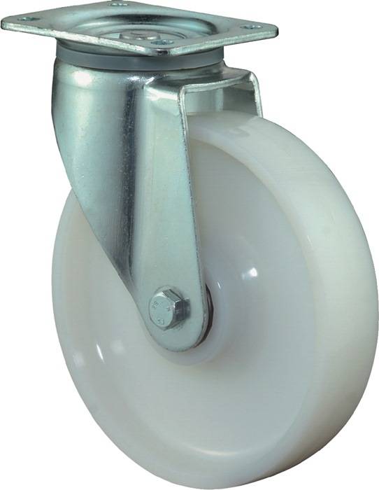 Schwerlast-Lenkrolle D.250mm Trgf.1400kg Ku.Platte L135xB110mm BS ROLLEN