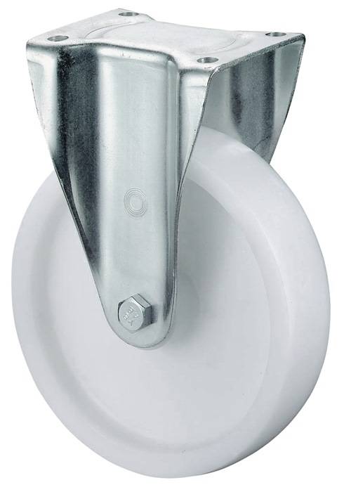 Schwerlast-Bockrolle D.100mm Trgf.350kg Ku.Platte L105xB85mm BS ROLLEN