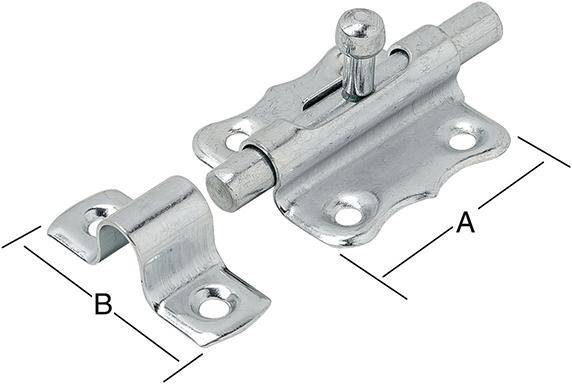Grendelriegel 35X35 mm verz.