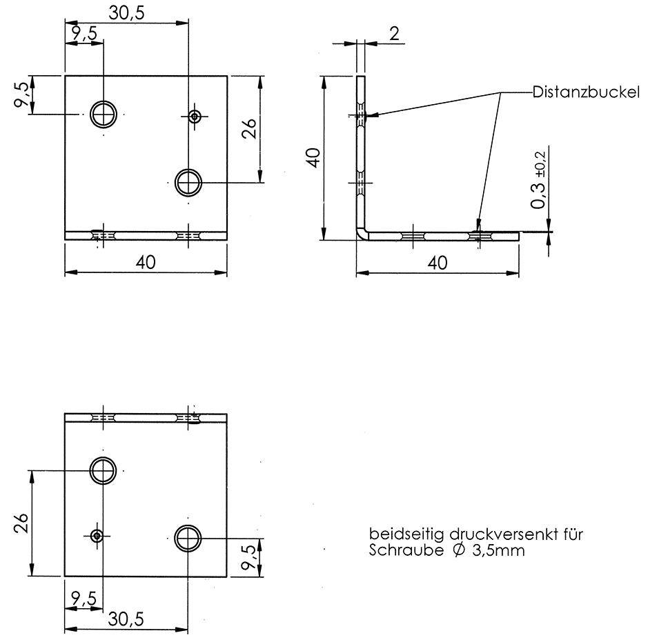 Breitwinkel verz40x40mm NR. 177040Z