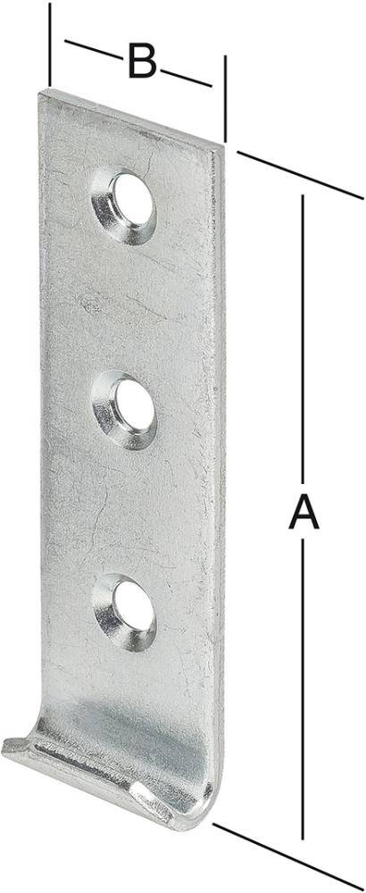 Schliesshaken gerade 44x18mm Nr. 8018Z