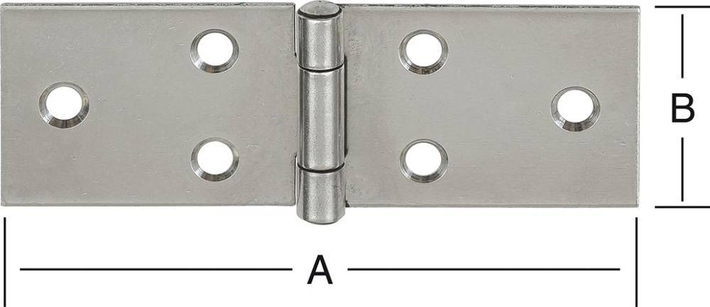 Tischband breit 160x37 mmEdelstahl