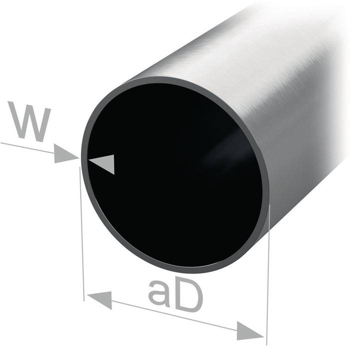 Rundschrankrohr STA verchr.Rohraußen-D.25mm Wandst.0,85mm 2500mm PG