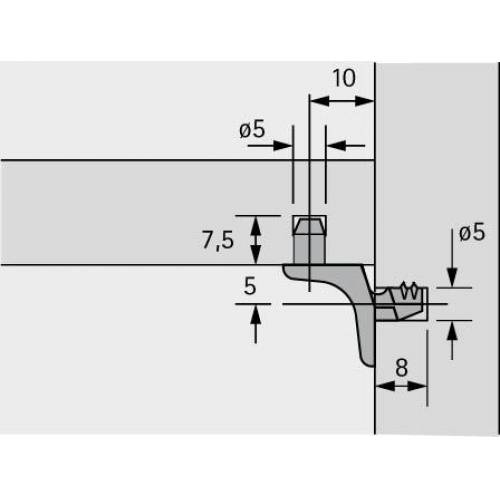 Bodenträger Sekura 1 vernickelt