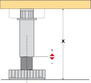 Sockelverstellfuss 80 mm schwarz Auslaufartikel ohne Ersatz