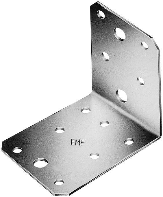 Metallisches L-förmiges Eckwinkel mit mehreren runden Befestigungslöchern, dargestellt in einer produktstilisierten isolierten Ansicht.
