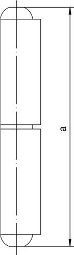 Profilrolle KO 40 Band-L.100mm STA blk Stift-D. 10mm