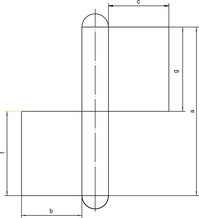 Konstruktionsband KO 4 Band-L.140mm Lappenbreite 8mm STA blk Stift-D.14mm
