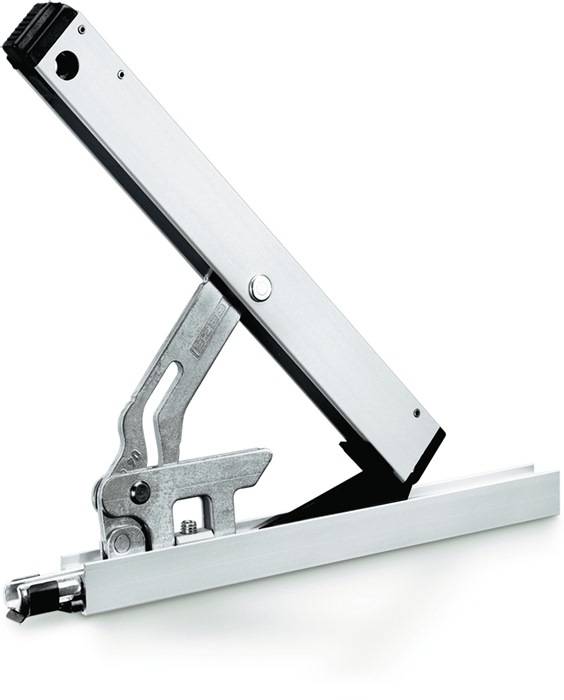 Schere OL 90 weiß m.Aushängesperre u.Flügelbock GEZE