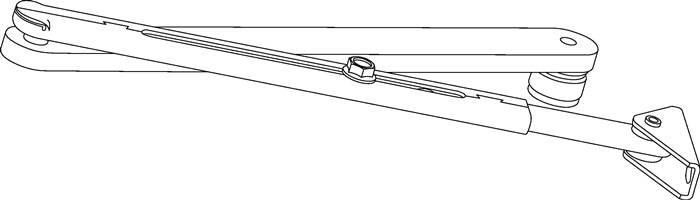 Gestänge ECturn weiß 9016 Leibungstiefe 90-200mm f.GEZE ECturn GEZE