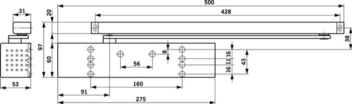Gleits.-TS TS 93 G Basic Normalmont.Bandgegeseite EN 2-5 weiß 9016 EN 2-5