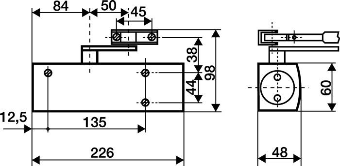Scherentürschließer TS 2000 V silber EN 2/4/5 o.Gestänge GEZE