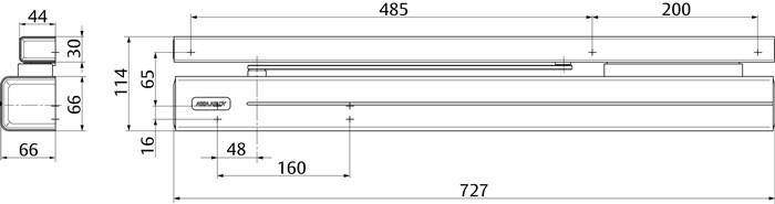 Sicherh.-Gleits.-TS DC700G-FT-BGS Normalmont.BG EN 3-6 silber EN 3-6 ASSA ABLOY