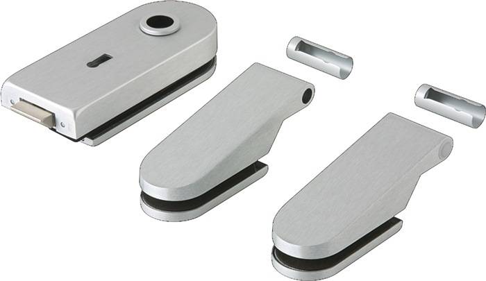 Glastürbeschlag STUDIO Rondo LM niro elox.BB DIN L/R DORMA-GLAS