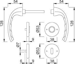 Garnitur Rosette1710/42KV/42KVSGRT-SST F9 8 OB