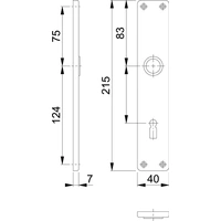 Langschildpaar 202SP F2/neusilberfarbig F2 PZ 72mm HOPPE Langschildpaar 202SP F2/neusilberfarbig F2 PZ 72mm HOPPE