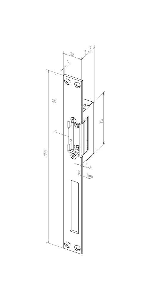 ASSA ABLOY Elektrotüröffner 17 E HZ 6 - 12 V AC/DC Standard verzinkt